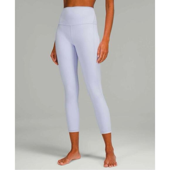 Lululemon Align High-Rise Crop with Pockets 23"Pastel Blue Sz 8